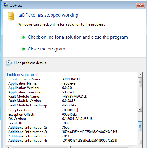 Name:  taDF_appcrash.png
Views: 4762
Size:  34.3 KB